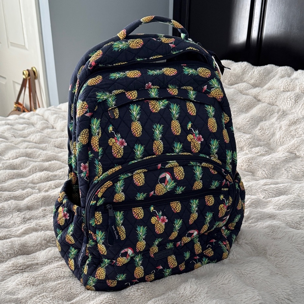 Vera Bradley Navy Pineapple Backpack
